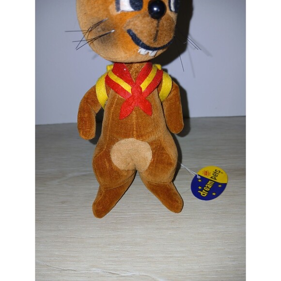 R. Dakin Dream Pets Eager Beaver Stuffed Animal Sawdust Camper Japan Vintage - Picture 14 of 16